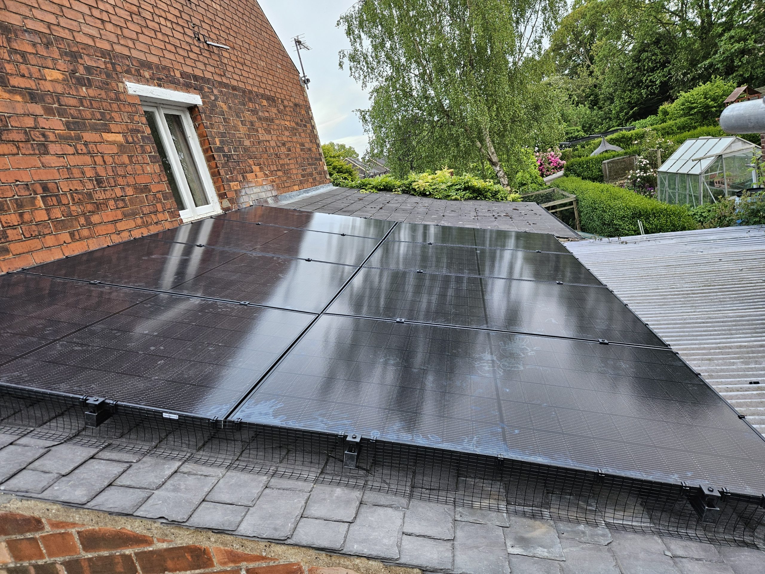 Panels on Slate Roof